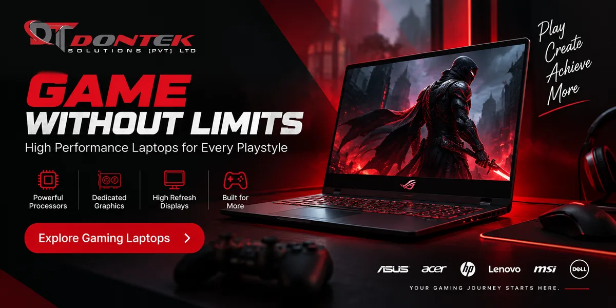 DONTEK Solutions — Game without limits. High performance laptops for every playstyle: powerful processors, dedicated graphics, high refresh displays, built for more. Explore gaming laptops.